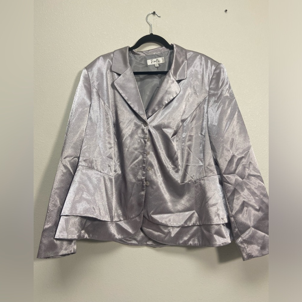 Emily, silver, simple jacket
